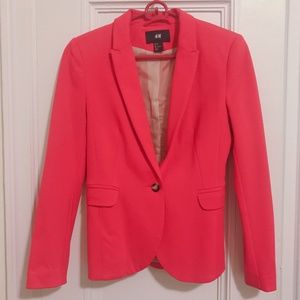 H&M Pink Coral Blazer Size 6 in Women